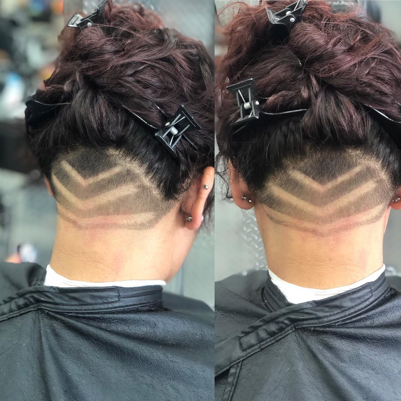 Women's chevron undercut design