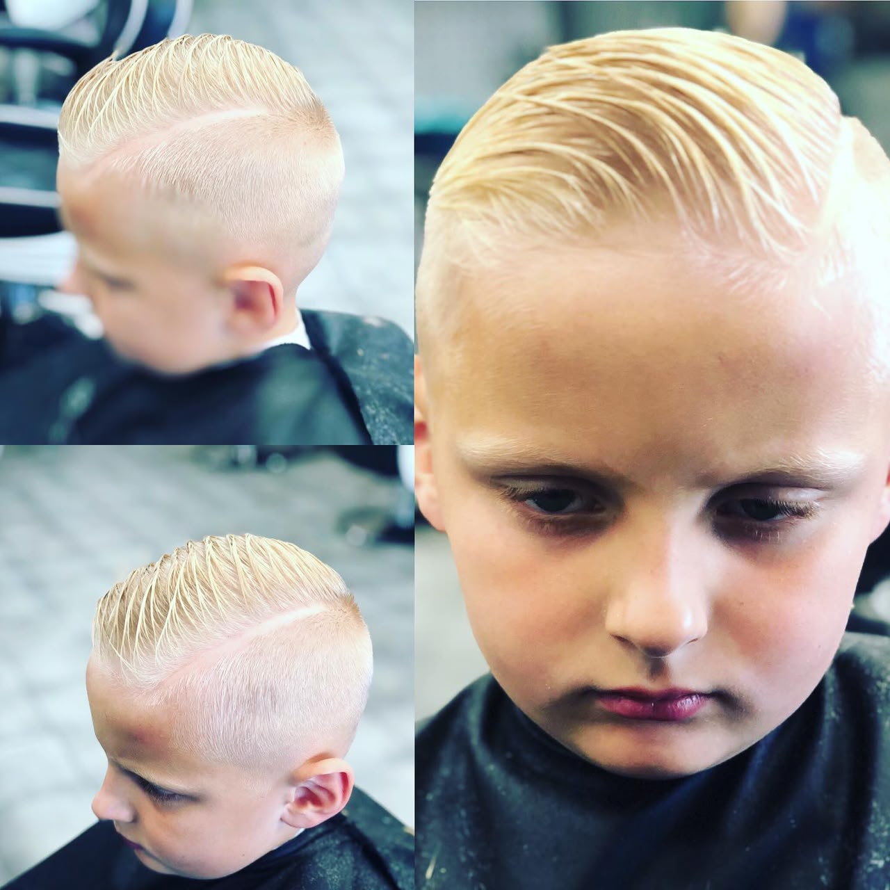 Kids hard part with clean fade