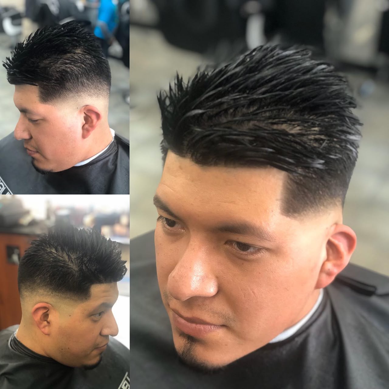 Textured spiky top with low fade